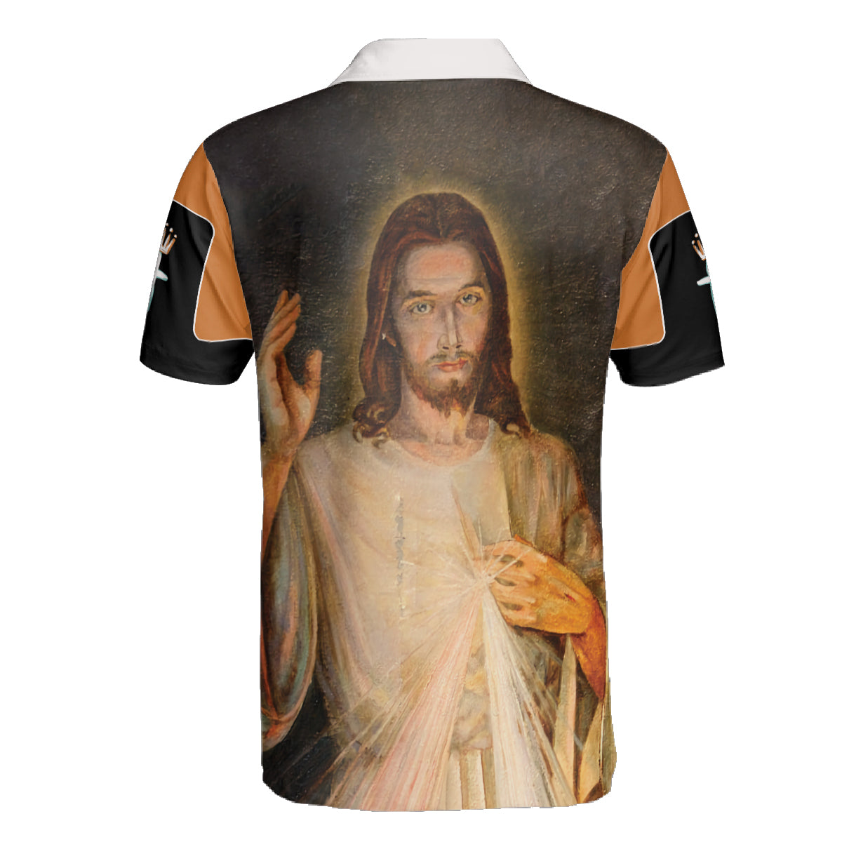 Petthouse | Jesus Painting Polo Shirt Jesus Art Polo Jesus Crown Jesus Believer Christmas Gift Idea