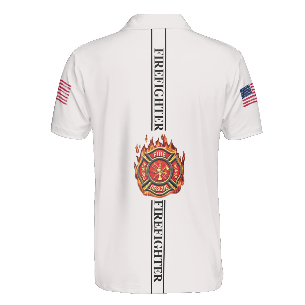 Petthouse | Firefighter Logo Polo Shirt Firefighter Dad Father's Day Gift Unisex Polo Shirt