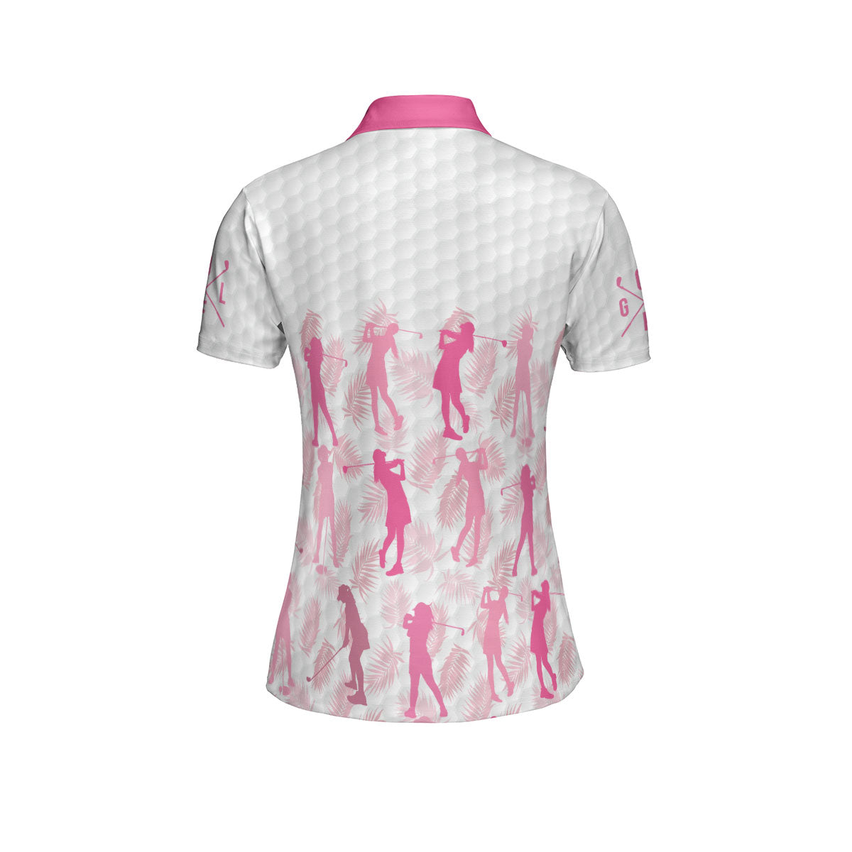 Petthouse | Golf Girl Polo Shirt Pink Golf Polo Shirt Unisex Polo Shirt For Women Golf Tropical Shirt