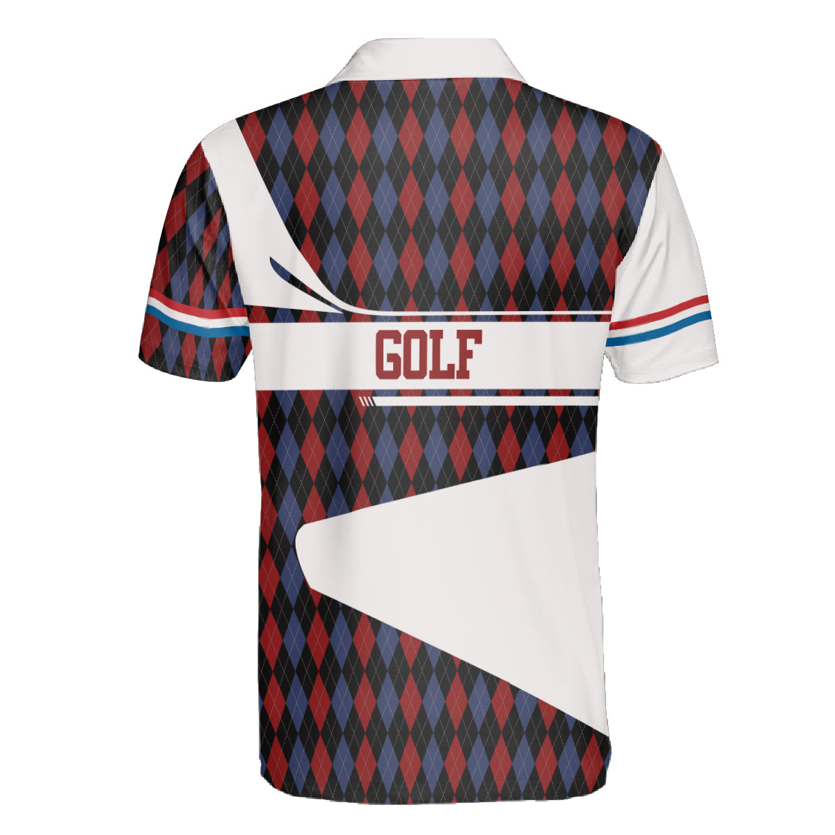 Petthouse | Golf Polo Shirt Golf American Flag Pattern Golf Argyle Seamless Golfer Gift