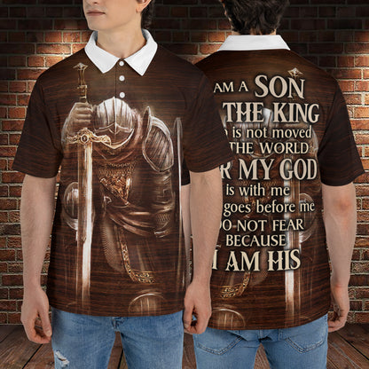 Petthouse | Son Of God Warrior Jesus Christian Religious Golf Polo Shirt Baptism Gift