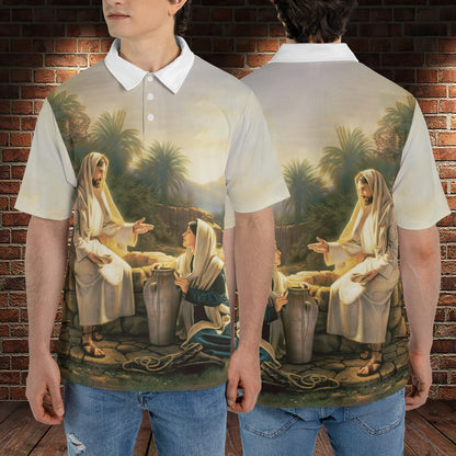 Petthouse | Jesus Blessings Art Tee Jesus Catholic Mens Polo Shirts Short Sleeve Jesus Lover Pastor Gift