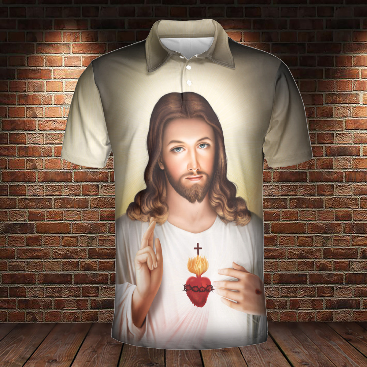 Petthouse | Jesus Christ Polo Shirt Christian Religion Heaven Sport Shirt Religious Gift Birthday Gift Idea