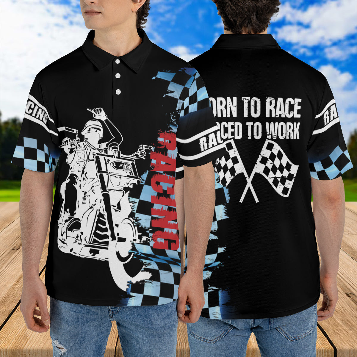 Petthouse | Born To Race Motorcycle Racer Polo Shirt Racing Speed Sport Shirt Daddy Gift