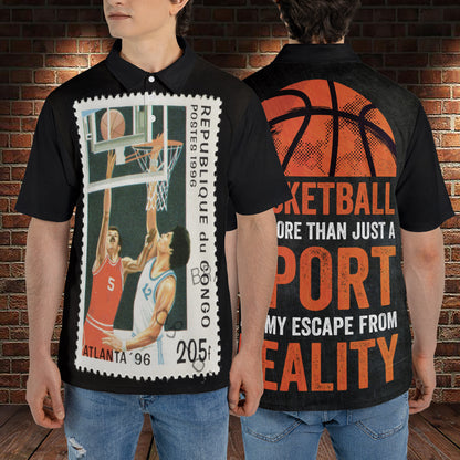 Petthouse | Basketball Sport Reality Polo Shirt Basketball Players Stamp Sport Shirt Basketball Athletes Gift