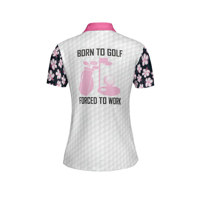 Petthouse | Hibicus Floral Pink Polo Women Shirt, Golfer Women Polo Shirt, Golf Player Fans Christmas Gift