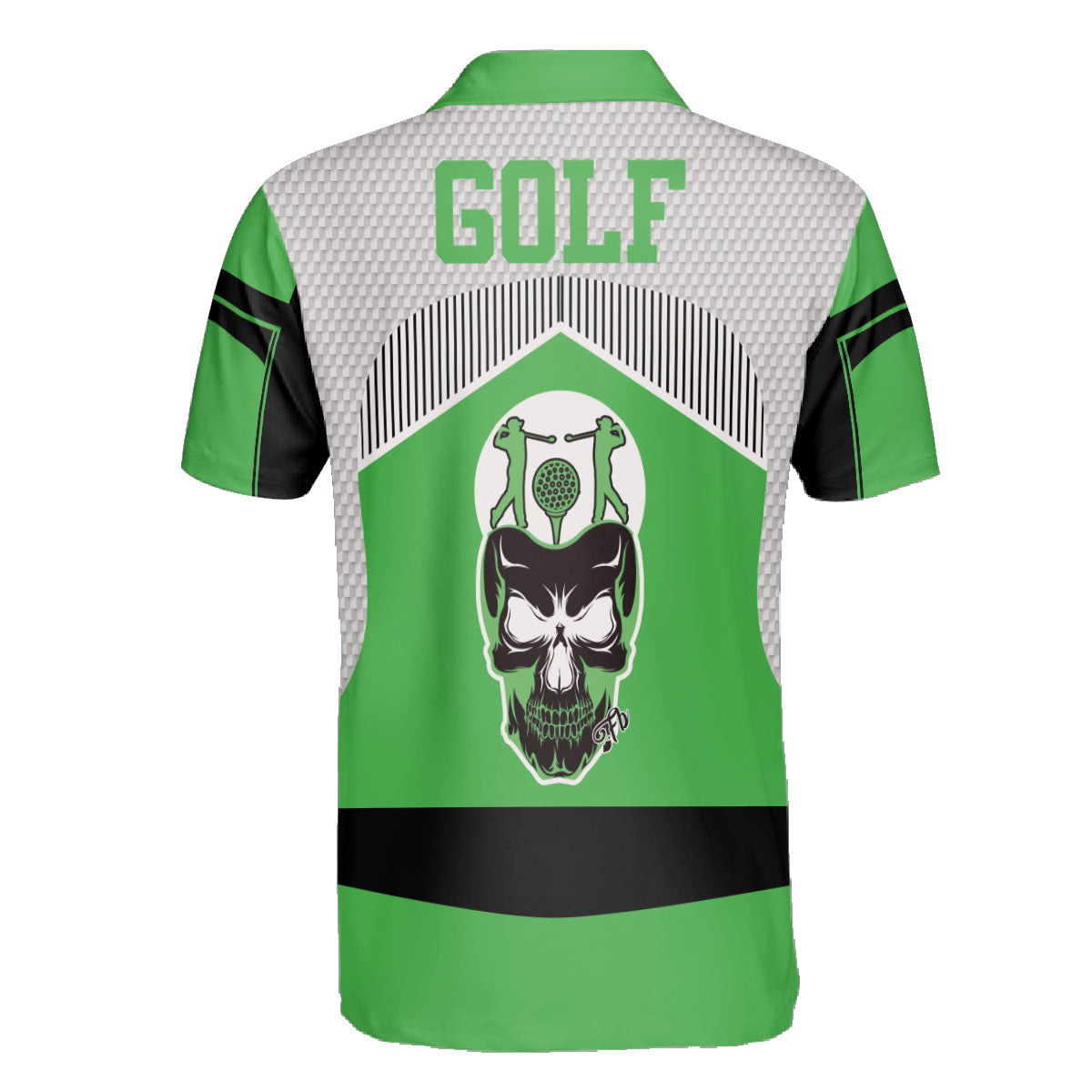 Petthouse | Golf Pattern Polo Shirt Golf Skull Golf Player Gift Golf Dad Father's Day Unisex Polo Shirt