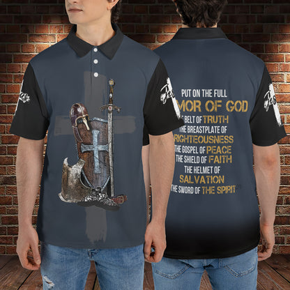 Petthouse | Amor Of God Christian Religious Verse Men's Polo Shirt Dad Godfather Gift