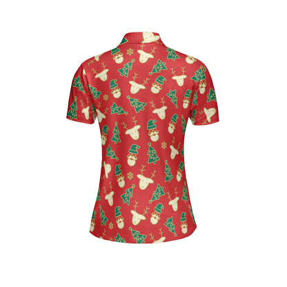 Petthouse | Christmas Polo Shirt Christmas Pattern Polo Shirt Santa Icon Polo Shirt Unisex Xmas Gift