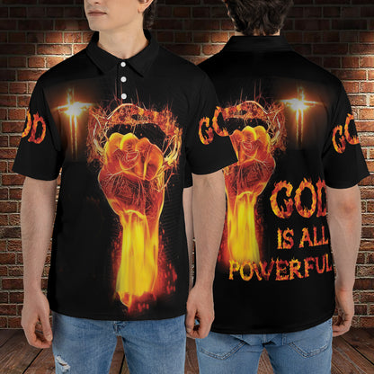 Petthouse | Jesus Christian King Polo Shirt God Is All Powerful Sport Shirt God Lovers Gift Religious Gift