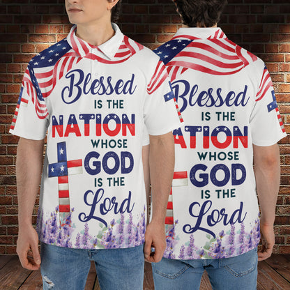 Petthouse | God Christian American Flag Polo Shirt Happy Independence Day 4th Of July Sport Shirt Patriot Gift