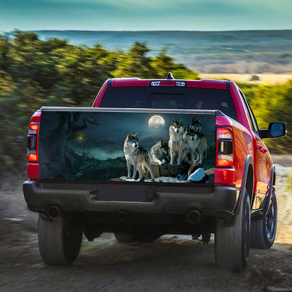 Petthouse | Wolf Moon Tailgate Wrap Wolves Wrap Moon Night Cover Wild Wolves Car Cover Car Decor