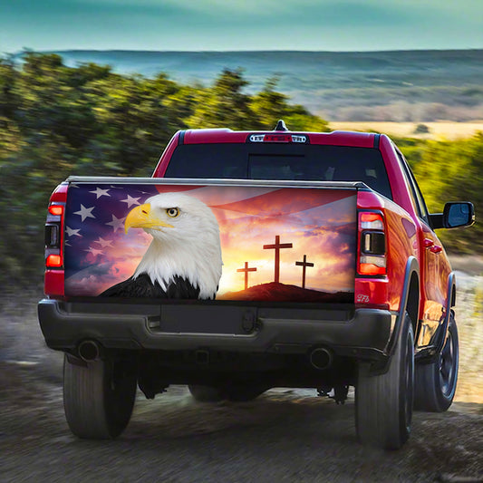 Petthouse | Eagle Birds American Christian Printed Tailgate Wrap, Patriotic Day Gift