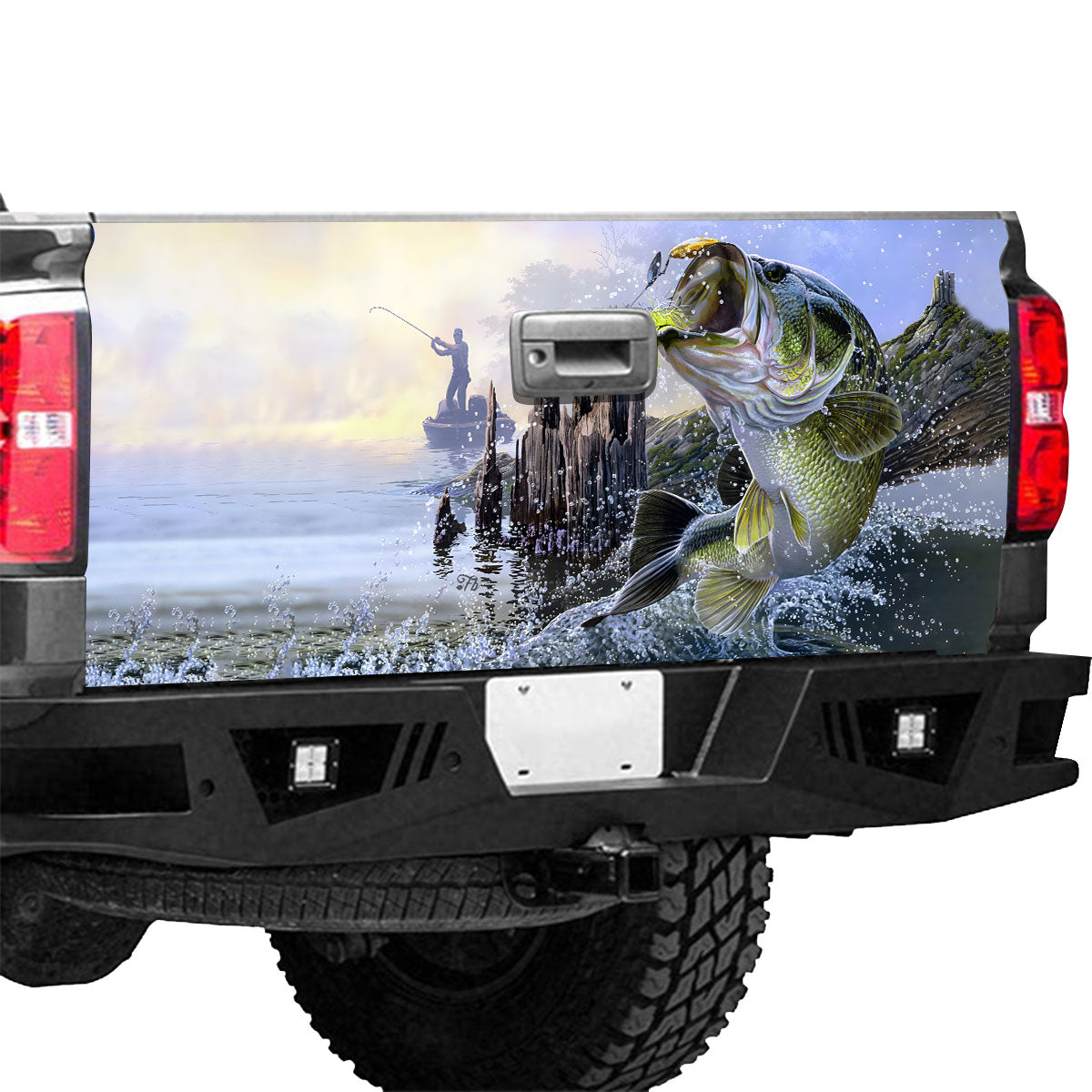 Petthouse | Fishing Tailgate Wrap, Fishing Life Tailgate Wrap, Bass Fishing Tailgate Wrap, Dad Gift