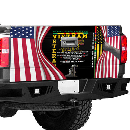 Petthouse | Vietnam Veteran Truck Tailgate Decals American Flag Tailgate Wrap Tailgate Vinyl Graphic Wrap