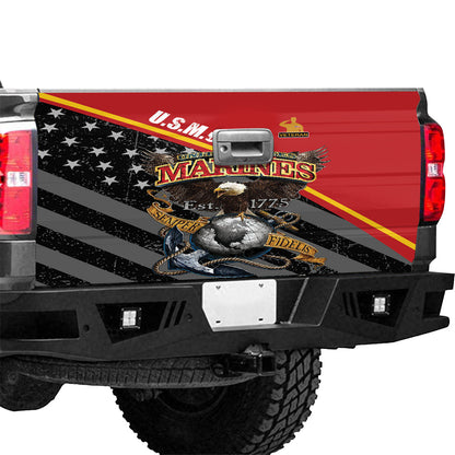 Petthouse | Us Marines Veteran American Flag Tailgate Wrap Usmc Graphic Wraps Truck Tailgate Decals Fbda20032311