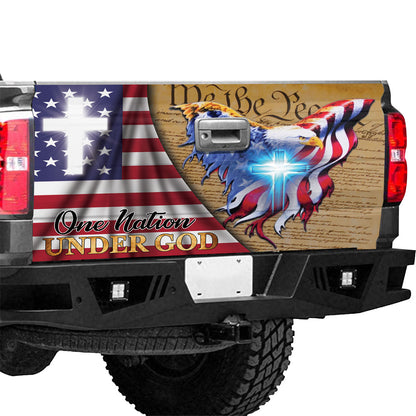 Petthouse | One Nation Under God Tailgate Wrap Christian God Bless America Tailgate Decal Car Accessories