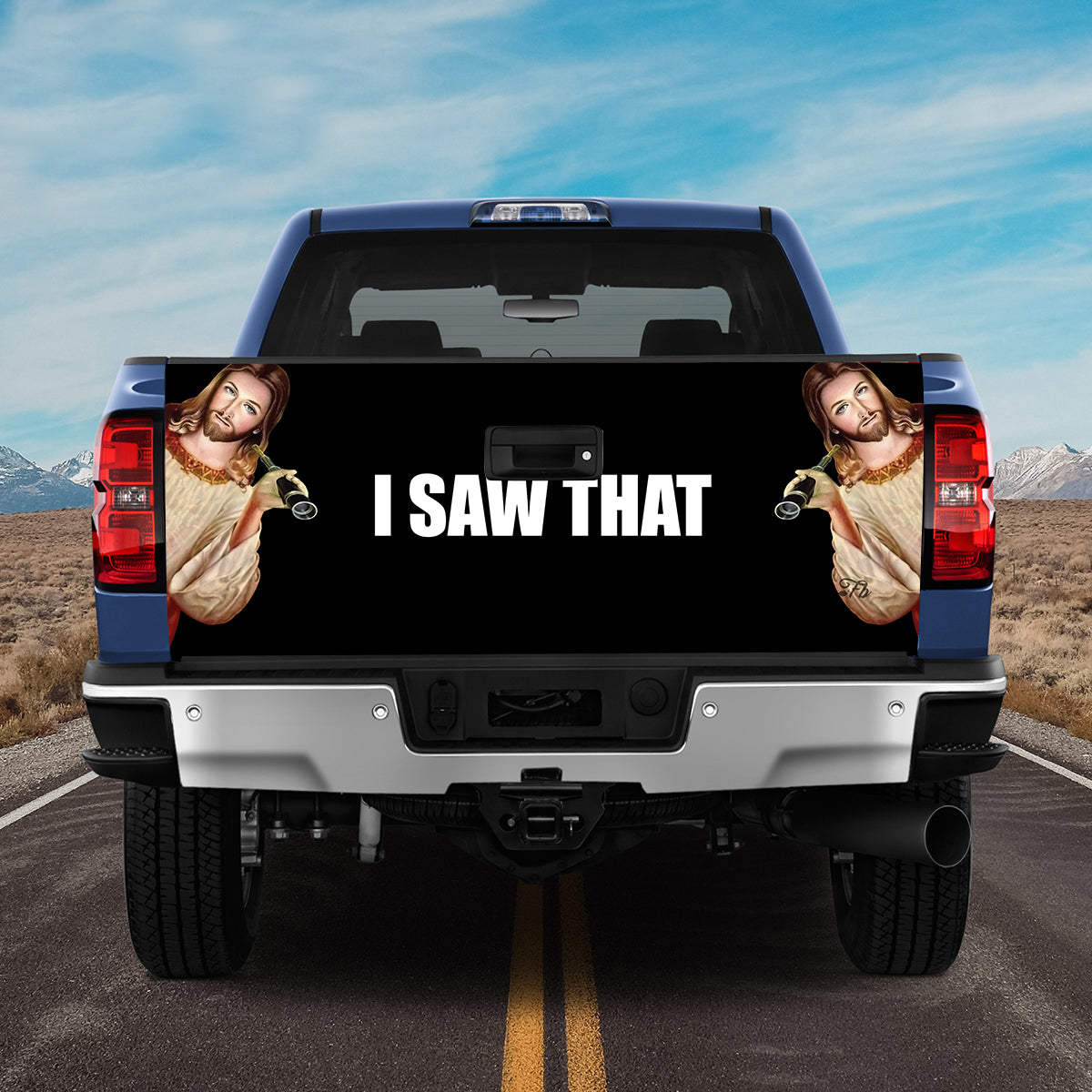 Petthouse | Jesus I Saw That Tailgate Wrap Jesus Believer Christian Gift