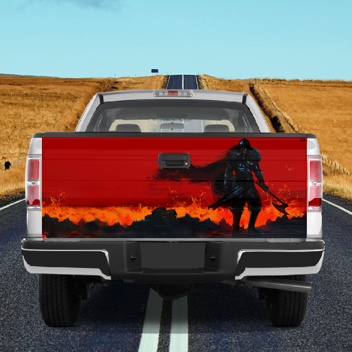 Petthouse | Viking Warrior Lovers, Truck Decor Gift Viking Odin Father Warrior Tailgate Wrap