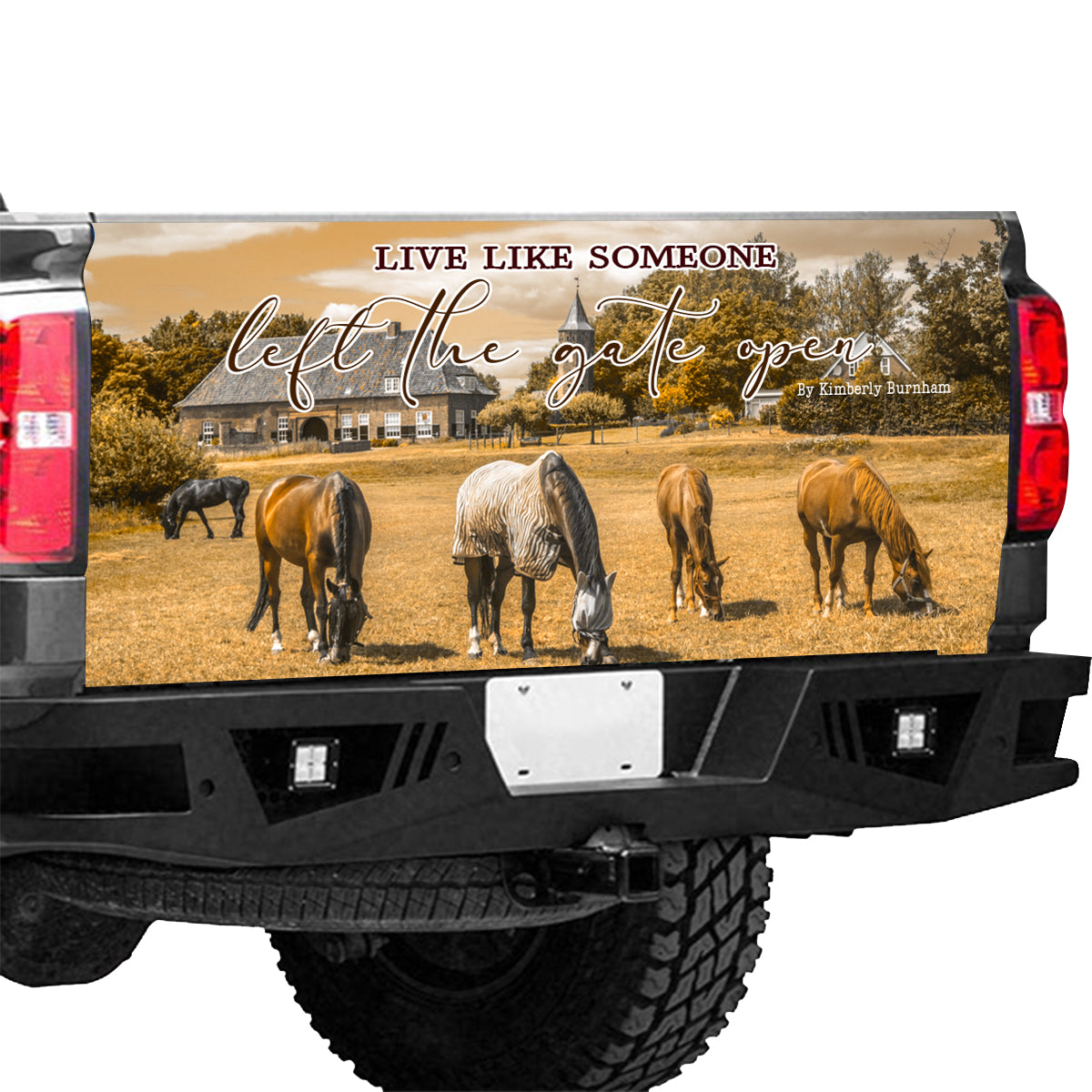 Petthouse | Horse Truck Tailgate Wrap Horse Farmhouse Cowboy Gift Live Like Someone Left Gate Open