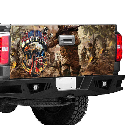 Petthouse | Home Of The Free Tailgate Wrap American Warriors Wrap Battle Artwork Wrap Car Decoration