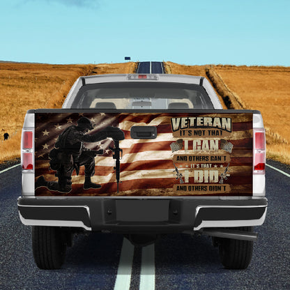 Petthouse | Veteran Truck Tailgate Wrap Decal Veteran I Can Id Did American Veteran Honor The Title