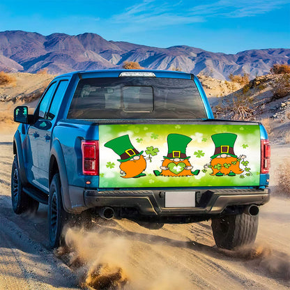 Petthouse | Gnomes Irish Tailgate Wrap Clover Tailgate Cover Cartoon Tailgate Wrap Decor Car Happy St Patrick's Day