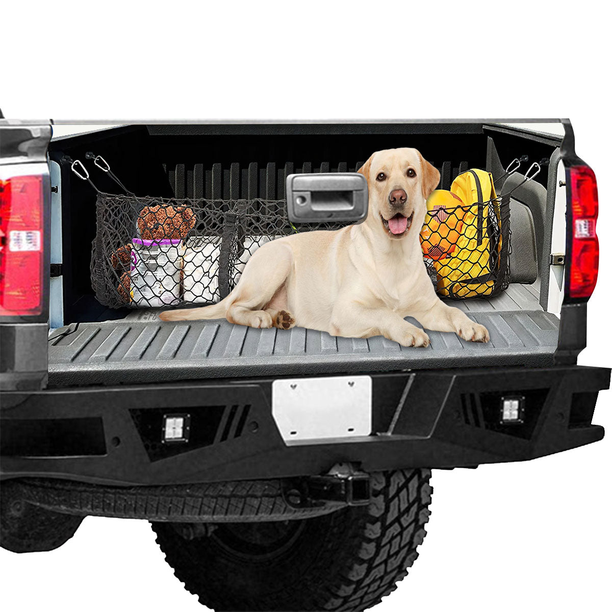 Petthouse | Labrador Retriever Tailgate Wraps For Trucks Storage Cargo Net Print Graphic Wraps Fun Car Decor