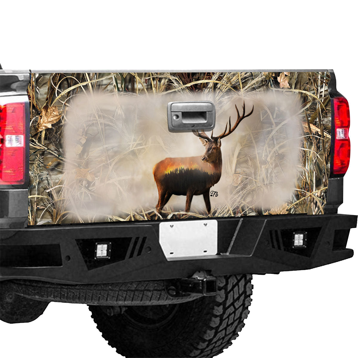 Petthouse | Forest Deer Tailgate Wrap, Deer Camo Hunting Tailgate Wrap, Deer Hunting Tailgate Wrap, Hunter Gift