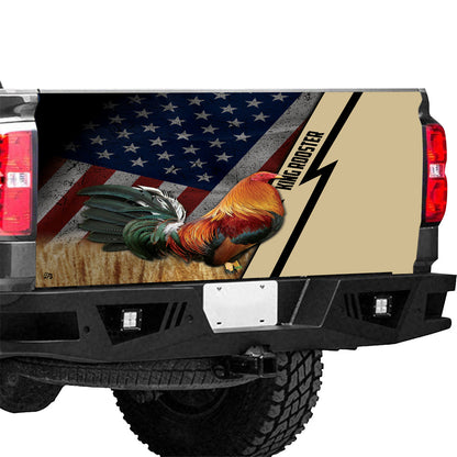 Petthouse | King Rooster Truck Tailgate Wrap Decal Rooster American Flag Farmer Gift Car Decor