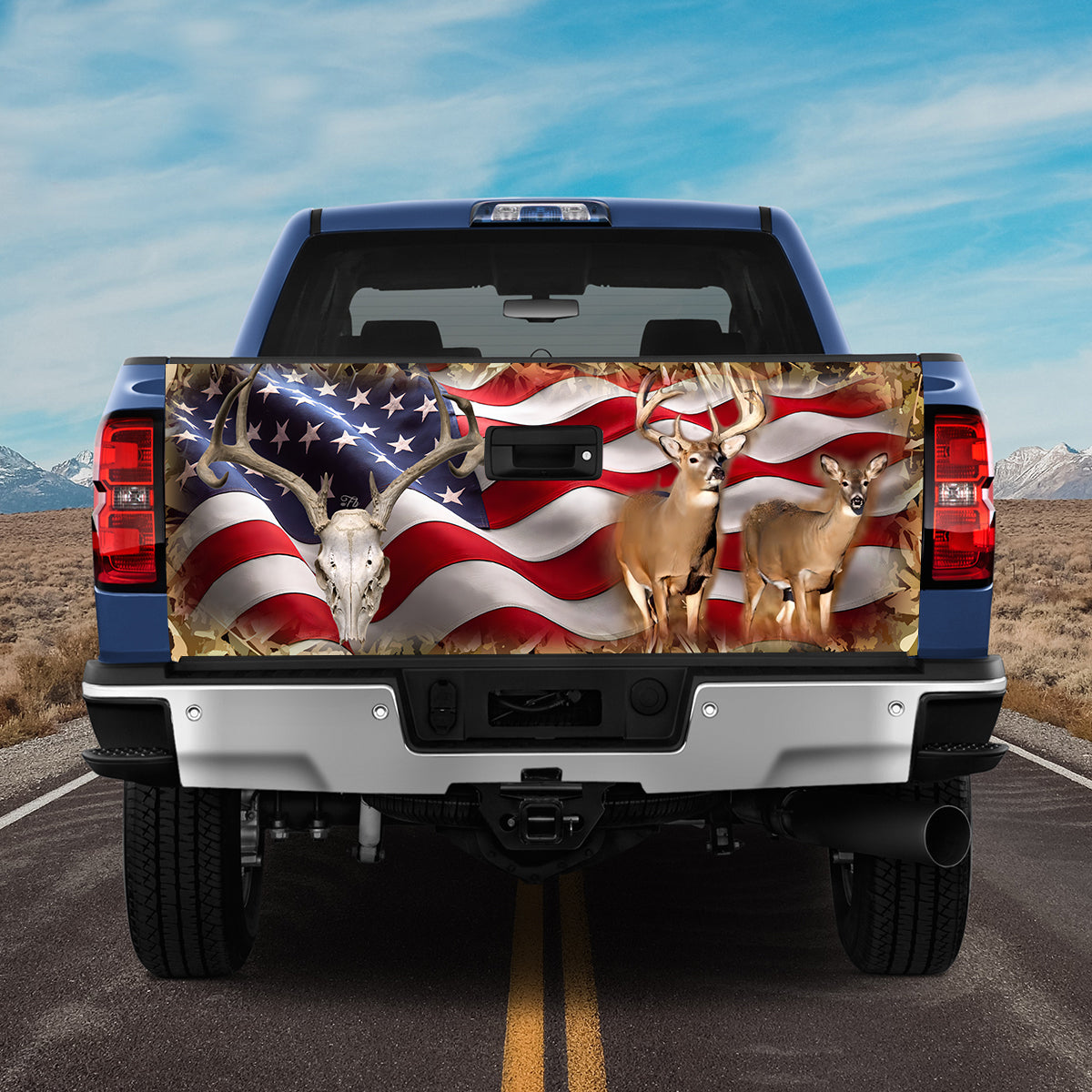 Petthouse | Deer Hunting Truck Tailgate Wrap Hunting Lover American Hunter Deer Skull Buck And Doe