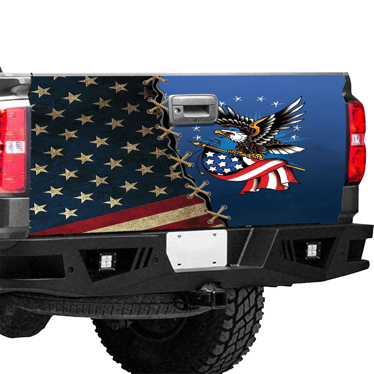 Petthouse | American Eagle Tailgate Wrap Vinyl Graphic Decal American Pride Sticker Truck Decoration