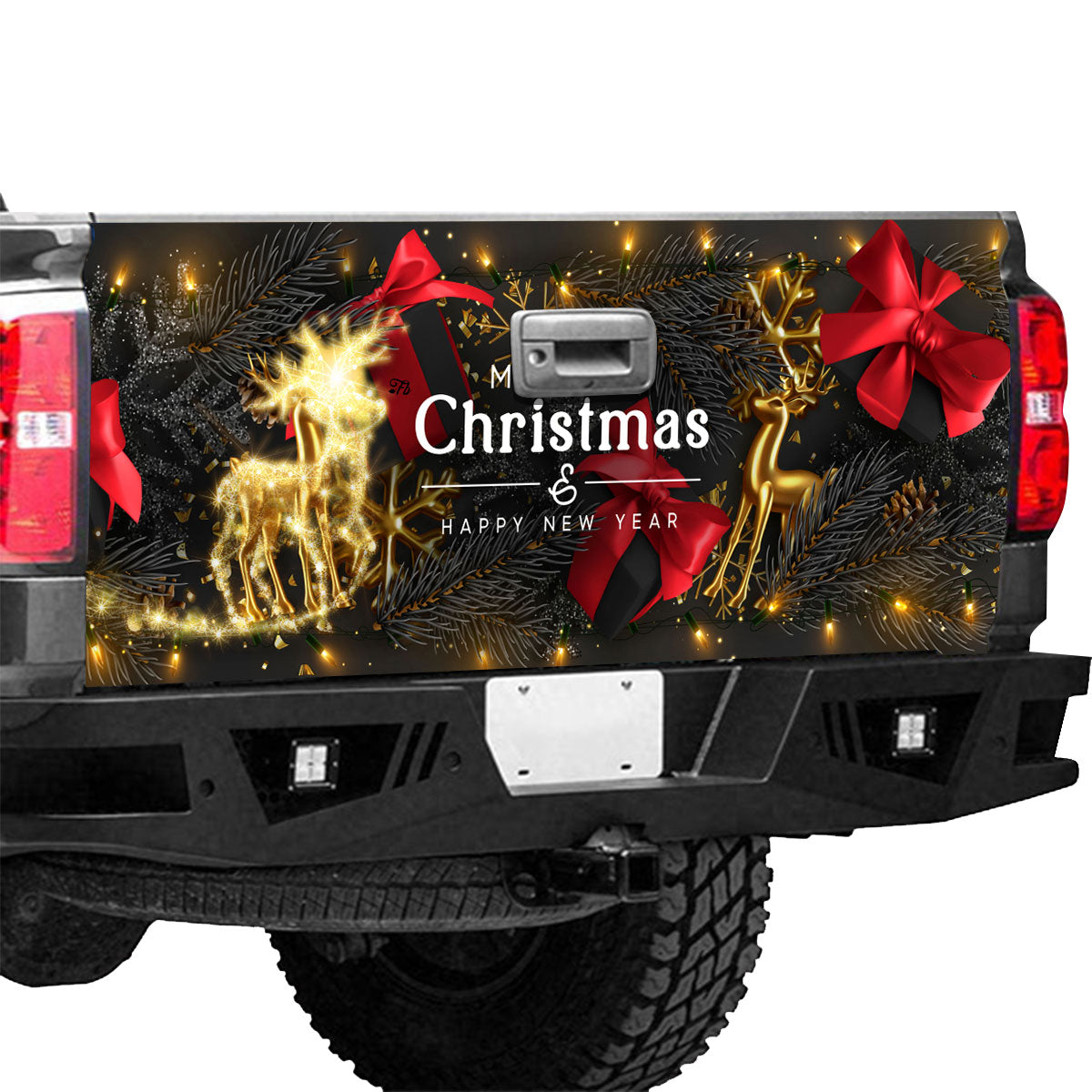 Petthouse | Merry Christmas Tailgate Wrap Happy New Year Wrap Holiday Car Wrap Holiday Decoration