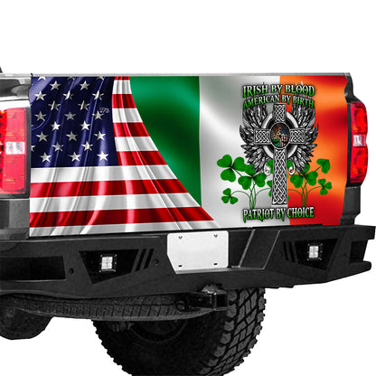 Petthouse | Irish By Blood Tailgate Wrap American By Birth Tailgate Cover Patriot By Choice Wrap Christian Gift