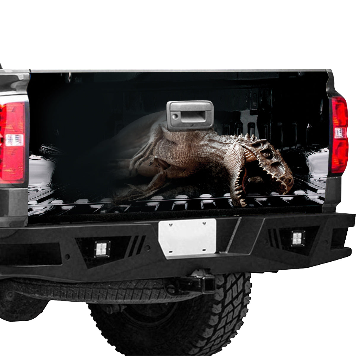 Petthouse | Raptor Dinosaur Tailgate Wrap Jurassic World Tailgate Cover Dinosaur Lover Decal Car Accessories