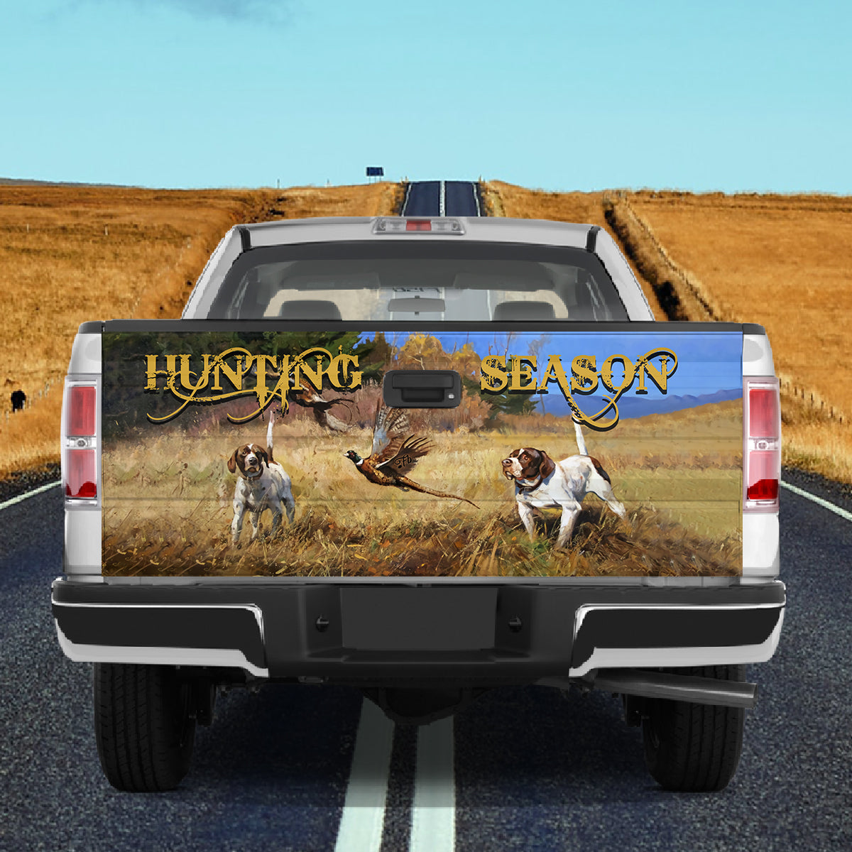 Petthouse | Duck Hunting German Pointer Dog Tailgate Wrap Waterproof Hunting Season Tailgate Wrap