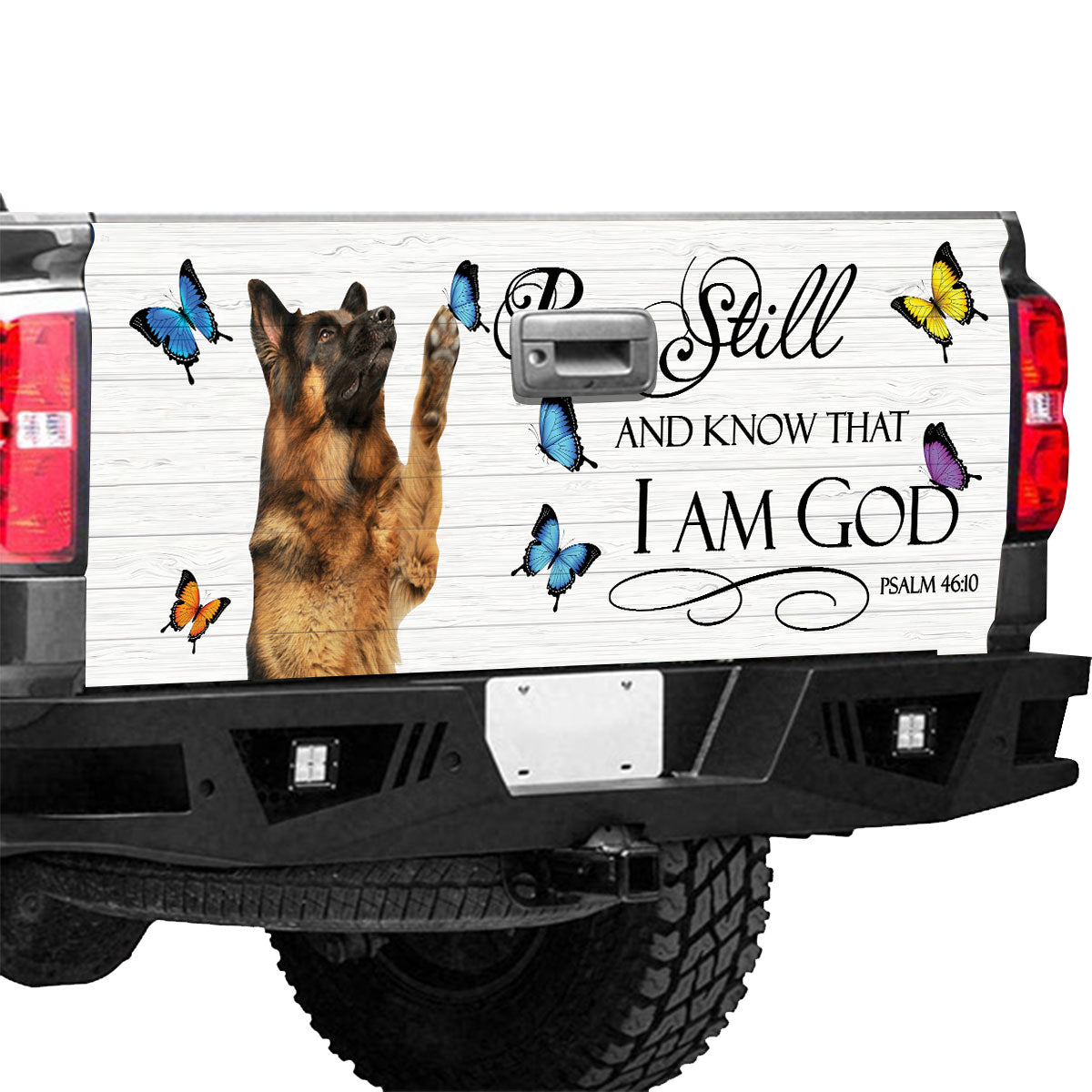 Petthouse | German Shepherd Tailgate Wrap Puppies German Shepherd Dog Tailgate Decal Sticker Wrap Truck