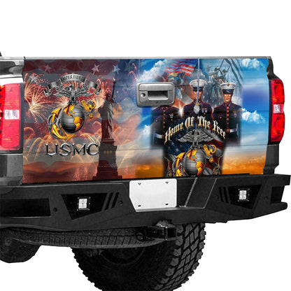 Petthouse | Truck Decals Home Of The Free Truck Tailgate Decal Sticker Wrap American Patriot Stickers Graphics