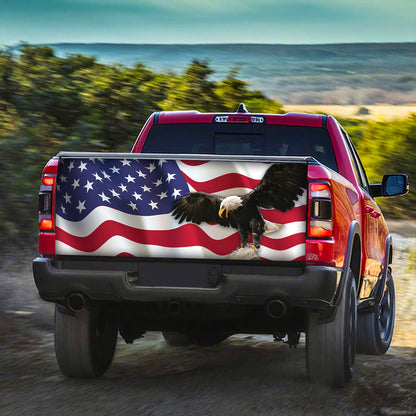 Petthouse | Eagle Birds American Printed Tailgate Wrap, Patriotic Day Holiday Dad Gift Idea