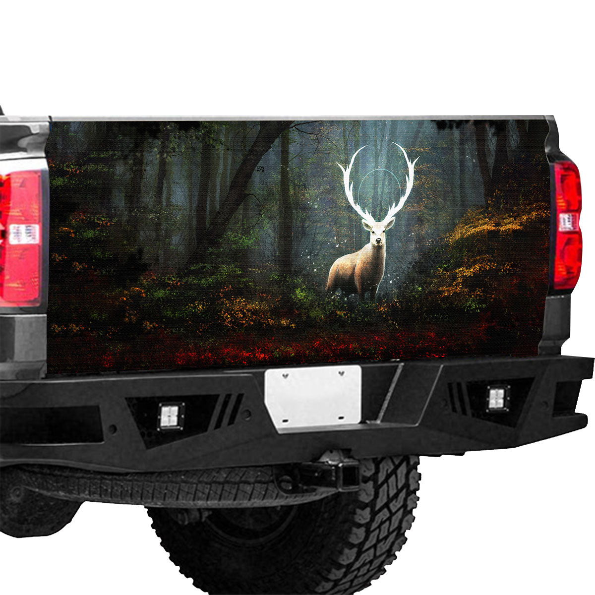 Petthouse | Deer Hunting Tailgate Wrap Decal Deer In Forest Decal Sticker Deer Car Decor