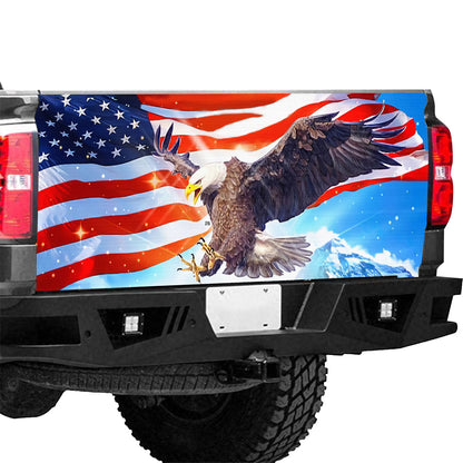 Petthouse | Eagle America Flag Truck Tailgate Decal American Patriot Tailgate Decal Sticker American Lover Gift