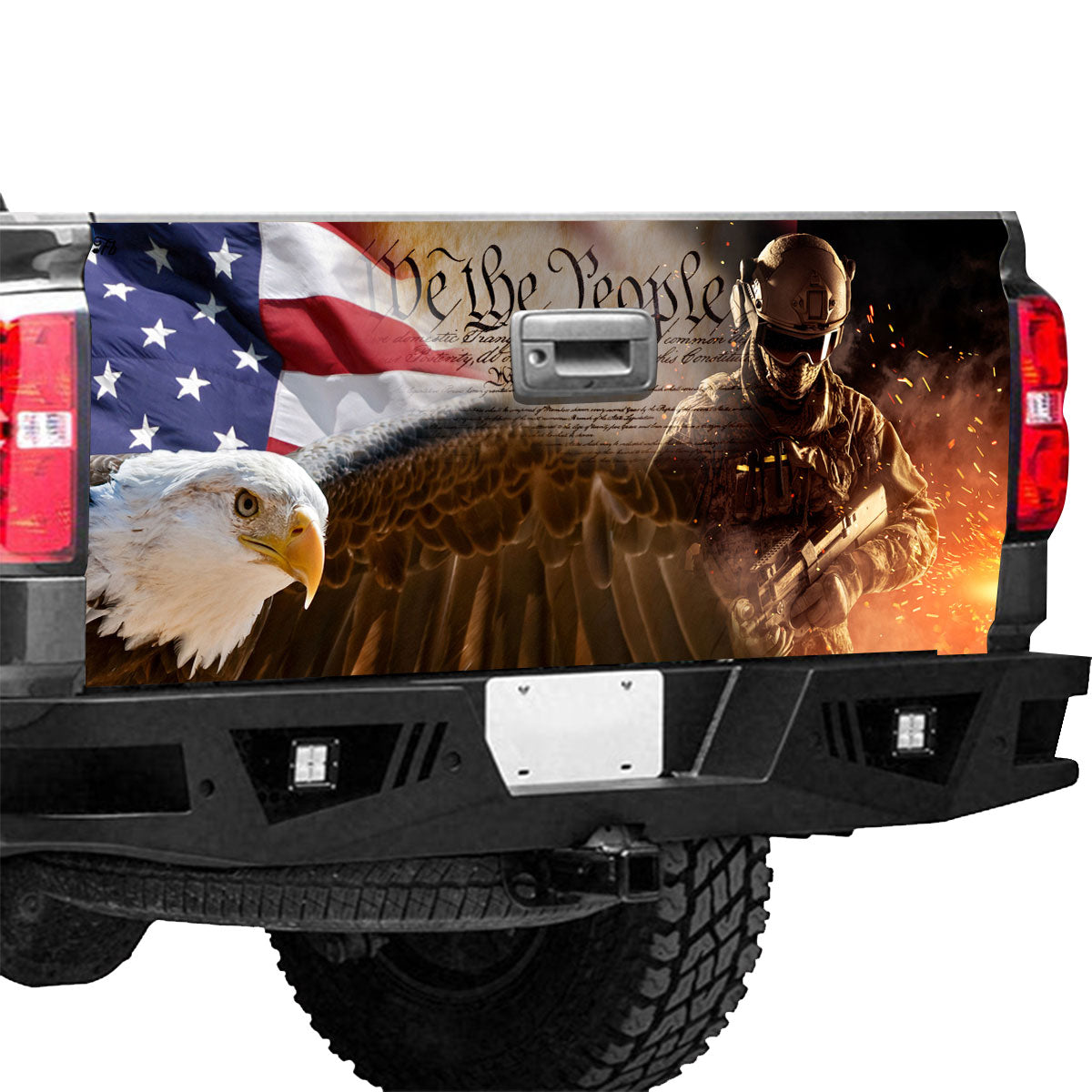 Petthouse | Eagle Veteran American Honor The Title Tailgate Wrap We The People Vinyl Decal