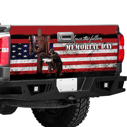 Petthouse | Honor The Fallen Memorial Day Us Veteran Tailgate Wrap Decal Remembrance Day Decoration