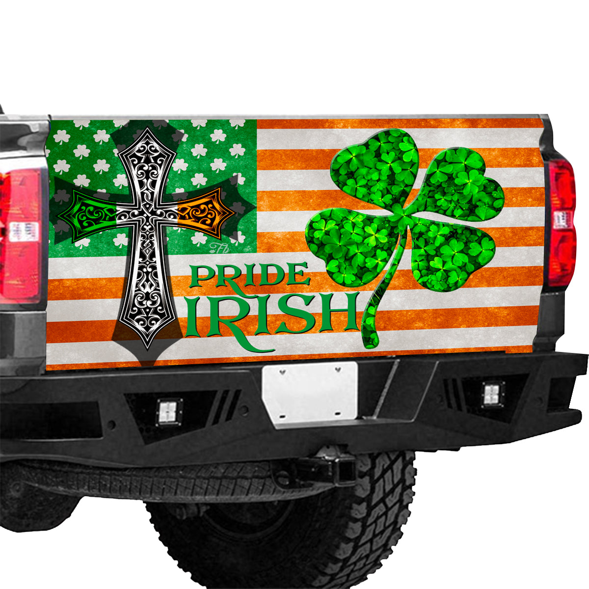 Petthouse | Irish Pride Tailgate Wrap Irish Flag Shamrock Luckky Car Decor Patrick Day