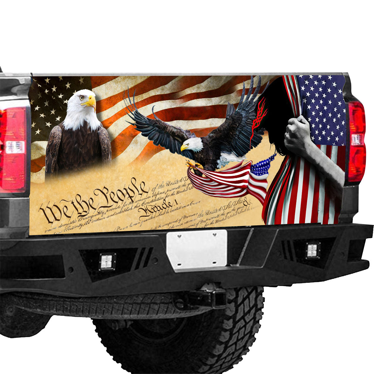 Petthouse | Eagle American Flag We The People Truck Tailgate Wrap American Patriot Gift Idea