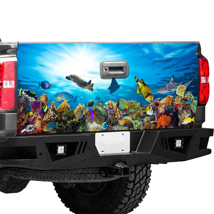 Petthouse | Life Under The Sea Wrap Undersea Scene Tailgate Cover Sea Lover Gift Car Decoration