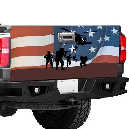 Petthouse | American Veteran Air Force Tailgate Wrap Decal Sticker Us Soldier Military Truck Decoration