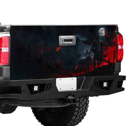 Petthouse | Creepy Evil Tailgate Wrap, Halloween Satan Tailgate Wrap, Halloween Gift, Son Gift