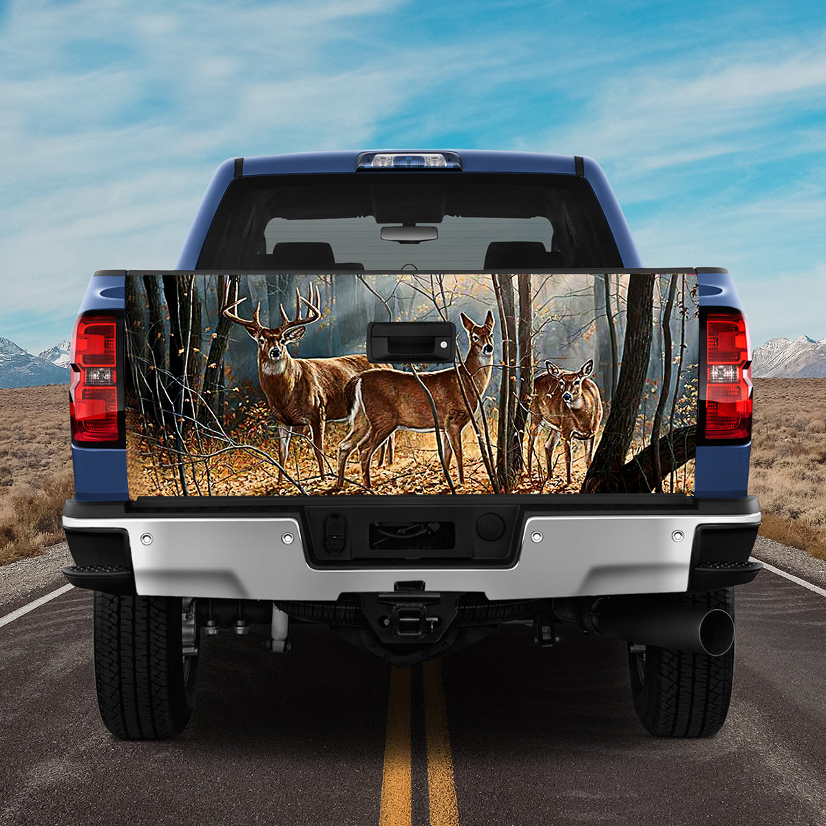 Petthouse | Deer Wild Life Tailgate Wrap Deer Hunting Tailgate Wrap Wild Forest Artwork Wrap