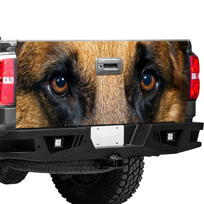 Petthouse | German Shepherd Dog Eyes Tailgate Wrap For Trucks Tailgate Decals Graphic Wraps Dog Mom Dog Dad